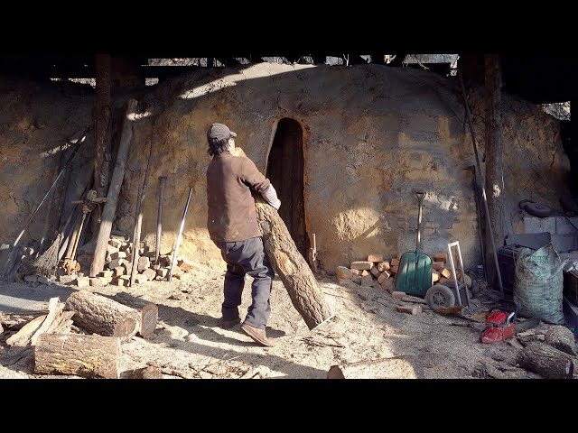 Korean Traditional Charcoal Master's Process of Making Lump Charcoal