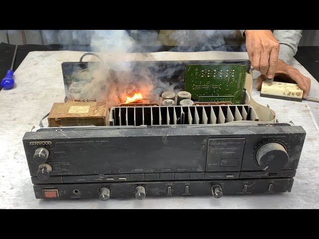 Restoration Kenwood Stereo Amplifier KA 880D // Restore And Upgrade Old Broken Japanese Amp