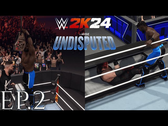 WWE 2k24 MyRise EP.2 - I DEFENDED MY UNDISPUTED TITLE IN A TLC & CASKET MATCH