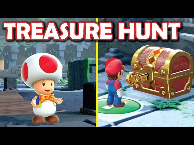Super Mario Party: Team Bowser Jr and Mario vs Team Yoshi and Daisy! RUINS TREASURE HUNT