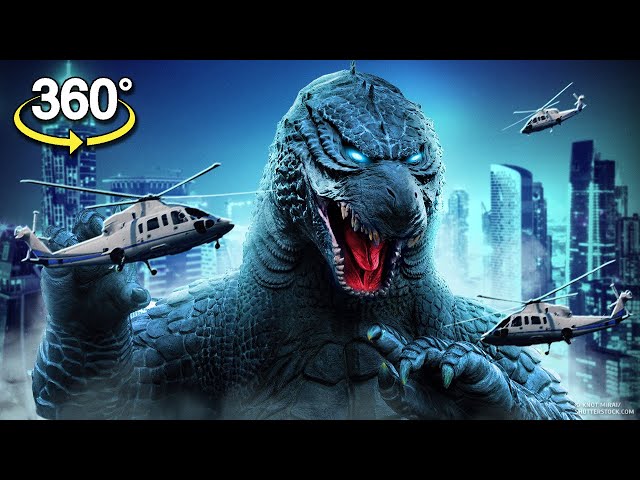 360 VR King Kong VS. Godzilla - Epic Roller Coaster Chase
