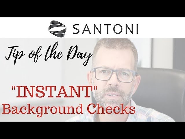 Instant Background Check -  Tip of the Day