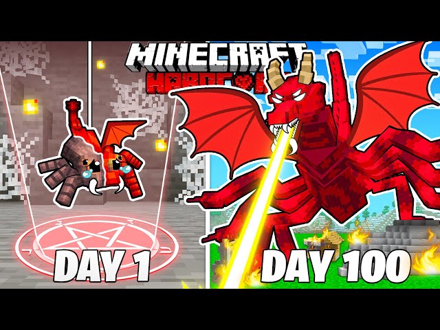 I Survived 100 Days as a SPIDER DRAGON in HARDCORE Minecraft