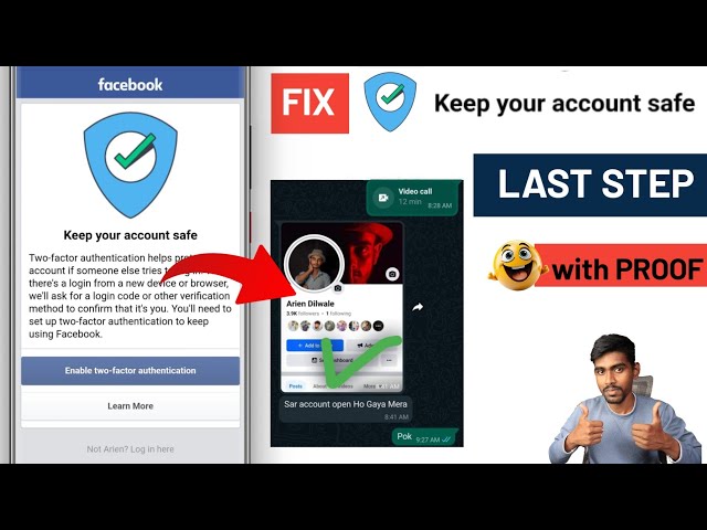 Facebook Keep Your Account Safe Problem 2024 | fix enable two factor authentication Facebook problem