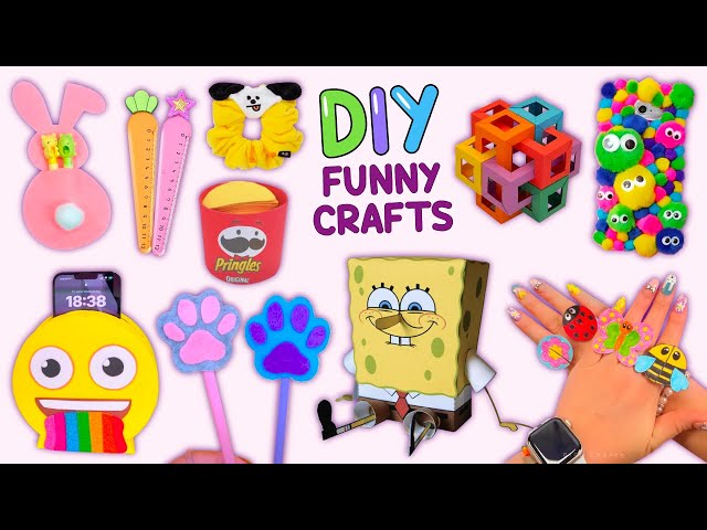 10 DIY FUNNY and EASY CRAFTS - School Supplies - Paper Crafts - Phone Case and more funny crafts...