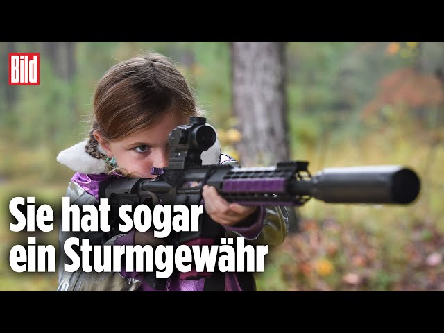 Mädchen schießt: Achtjährige besitzt 23 Waffen | USA