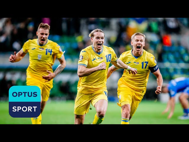 Ukraine do Iceland's VIKING CLAP after beating them to qualify for EURO 2024