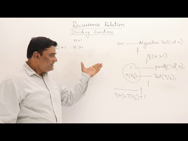 2.3.1 Recurrence Relation Dividing Function T(n)=T(n/2)+1 #1