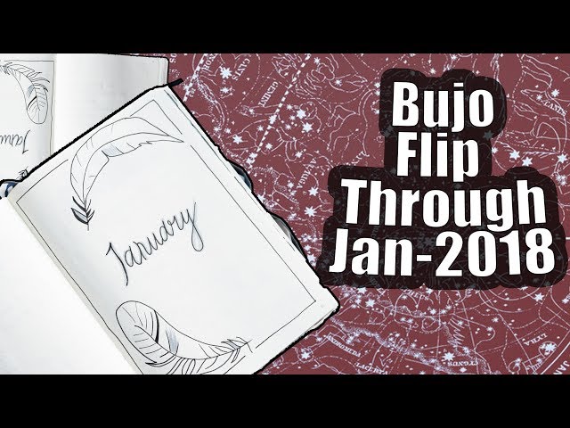 QUICK JANUARY 2018 BULLET JOURNAL SET UP FLIP THROUGH | Book Roast