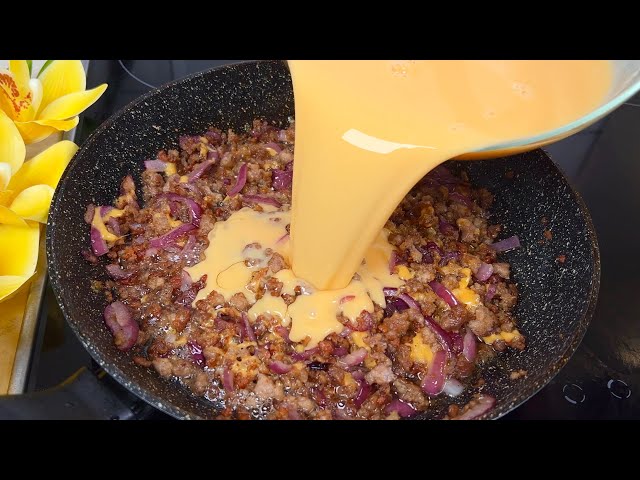 So delicious that I cook it 3 times a week❗❗ Incredible ground beef and eggs recipe!