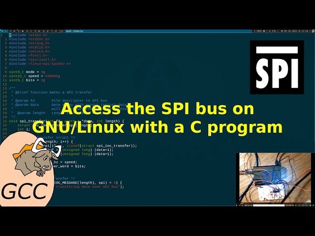 Tutorial: Access the SPI bus on GNU/Linux with a C programm