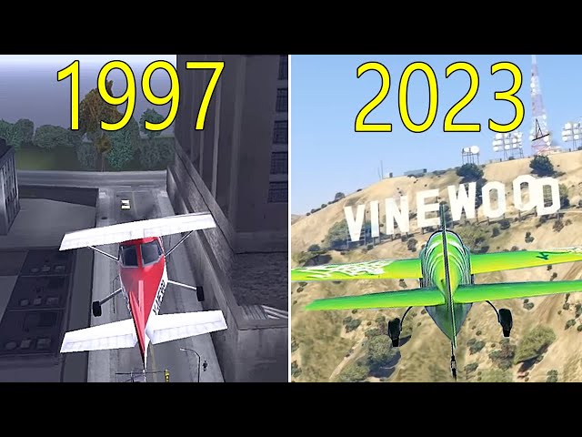 Plane Crashing Evolution in GTA Games 1997-2023