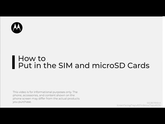 How to put the SIM and microSD cards into your dual SIM moto g34 5G