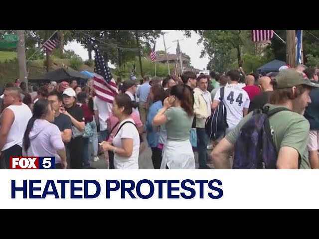 NYC migrant crisis: Heated protests held outside new shelter