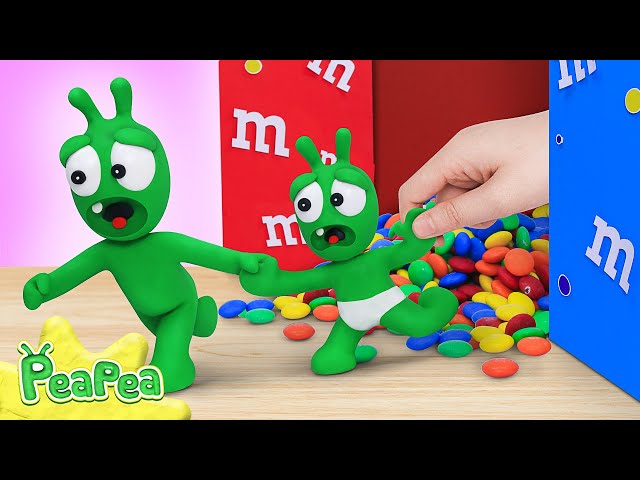 Pea Pea Rescues Little Brother Lost in the Candy Maze - Educational Videos for Kids - Pea Pea