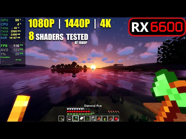 RX 6600 | Minecraft + Shaders - 1080p, 1440p, 4K