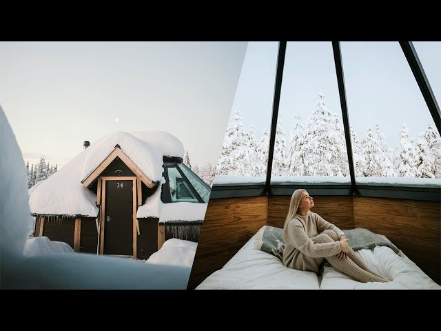 Living in a glass igloo in Lapland, Finland!