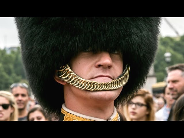 Why British Guards Wear Bearskin Hat Straps Below Their Lip
