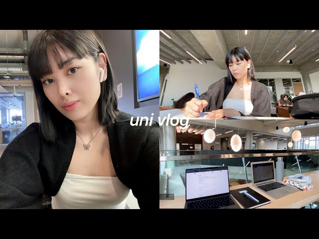 UNI VLOG👩🏻‍💻 Waking up at 5am, studying on campus, new desk chair, productive days of a student