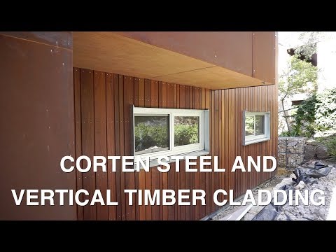 Corten and Vertical Timber Cladding