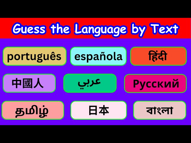 Guess the Language by Text | Language Quiz
