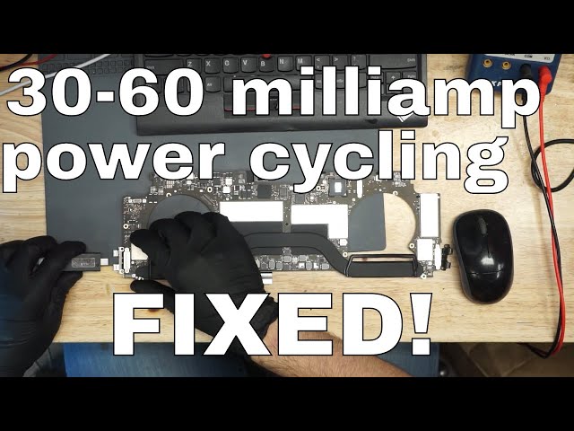 A1707 Macbook Pro Touchbar 30-60 milliamp power cycling: logic board repair.