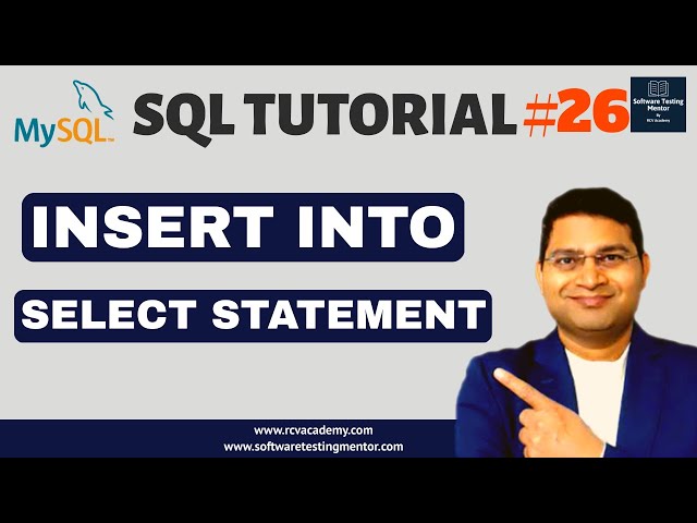 SQL Tutorial #26 - SQL INSERT INTO SELECT Statement Example