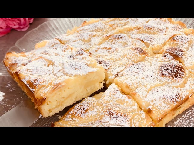 Apple Pie with custard! Quick recipe with 2 apples - easy Recipe for a delicious Cake # 44