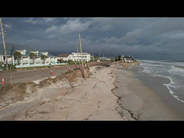 Drone video shows widespread damage Nicole left at Vilano Beach