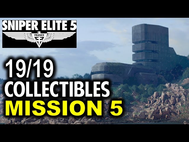 Mission 5 Festung Guernsey: All 19 Collectibles Location Guide | Sniper Elite 5