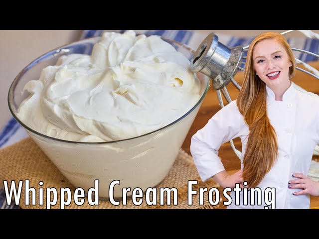 EASY, European-Style Whipped Cream Frosting Recipe! With Sweetened Condensed Milk