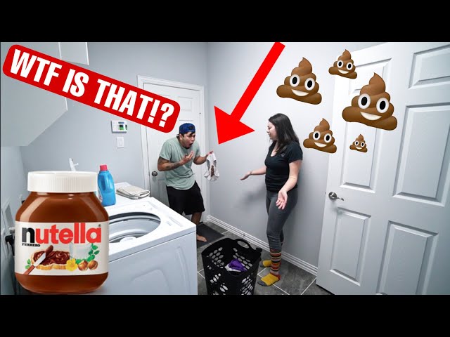 Leaving Out  💩 STAIN Underwear PRANK on HUSBAND! 🤢