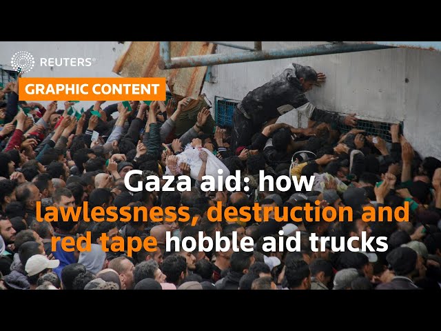 Gaza humanitarian aid: How destruction, lawlessness and red tape hobble trucks | REUTERS