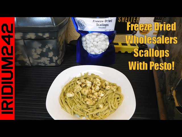 Super Easy Meal: Freeze Dried Wholesalers Scallops Pesto!
