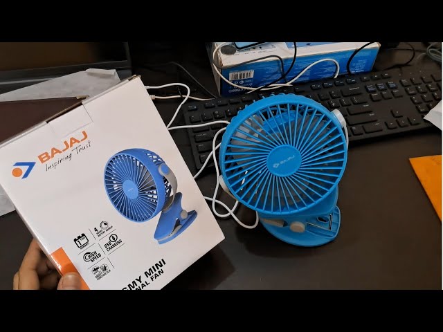 Bajaj Pygmy Mini USB rechargeable fan user review || USB mini fan under 1000