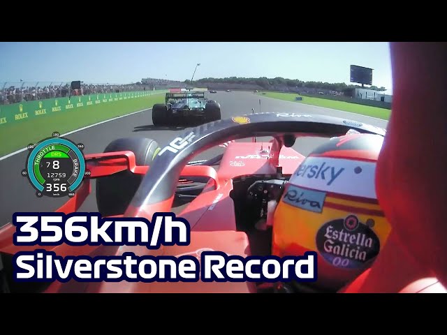 Sainz uses overtake button to hit 356km/h - Silverstone Speed Record