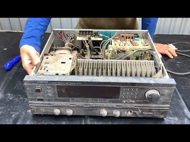 Carver HR 875 Amplifier Restoration // 5-in-1 Amplifier Restoration and Repair