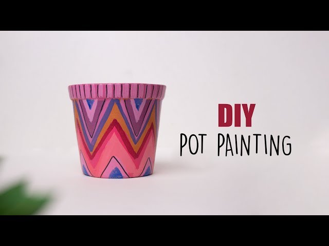 DIY Pot Painting | Pot Decoration | Home Decor