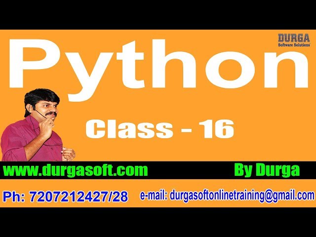 Learn Python Programming Tutorial Online Training by Durga Sir On 23-04-2018 @ 6PM