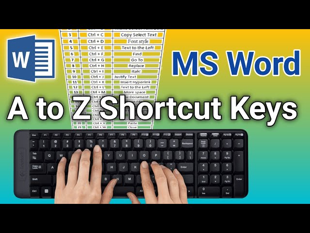 MS Word A to Z Shortcut keys || ms word shortcut key in hindi typing || Ms Word all Shortcut keys