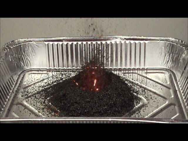 Chemistry experiment 45 - Ammonium dichromate volcano