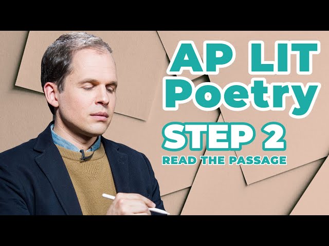 AP English Literature Exam Poetry Analysis Essay: Read the Passage