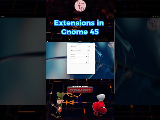 Extensions in Gnome 45. #shorts  #linux #technology #tech