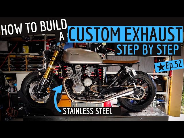 How to Build a Cafe Racer Custom Exhaust - Honda CB750  [Stainless] TIME LAPSE