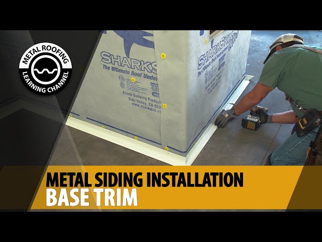 How To Install Base Trim For Corrugated. Metal Siding Installation [Includes Cutting The Corners]