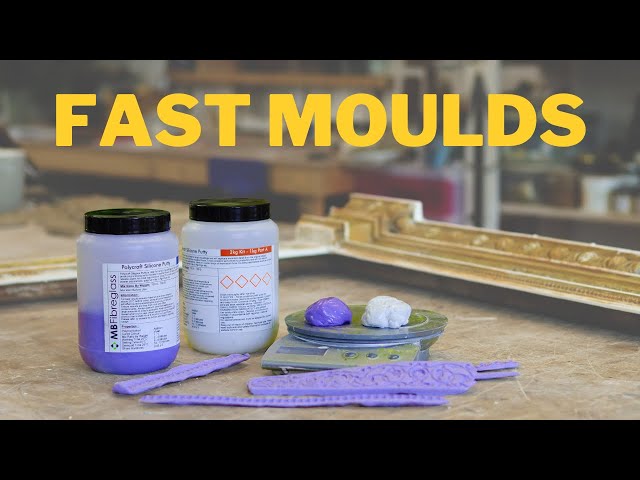 Putty silicone moulds for frame restoration.