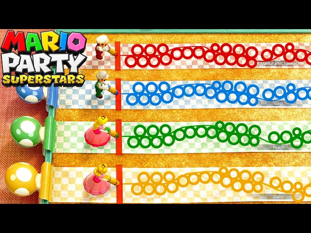 Mario Party Superstars Minigames - Mario vs Luigi vs Peach vs Daisy (Hardest Difficulty)