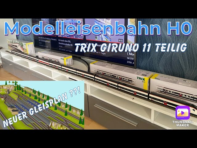 Modelleisenbahn H0, Trix Giruno 11 teilig, Gleisplan Ideen für den Neubau