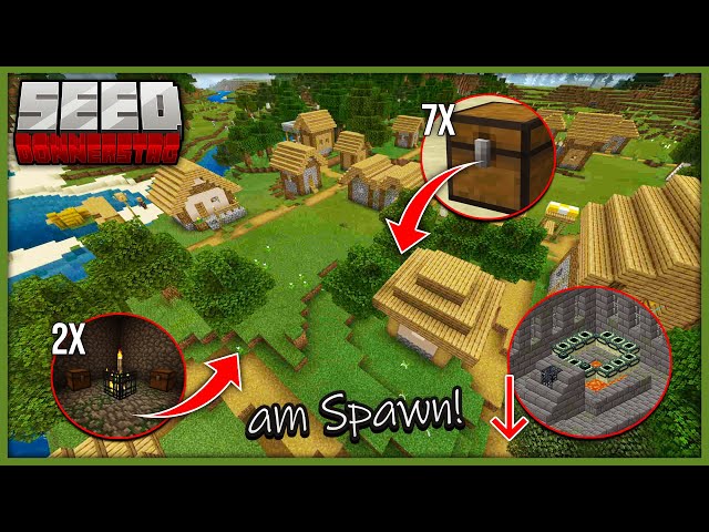 Endportal, Dorf, 7 Truhen uvm. am Spawn! Minecraft: Bedrock (PS4, XboxOne, Switch, PE, Win10)