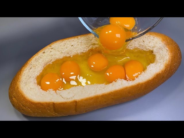 Just pour the egg on the bread and the result will be amazing! Tasty and easy.